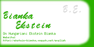 bianka ekstein business card